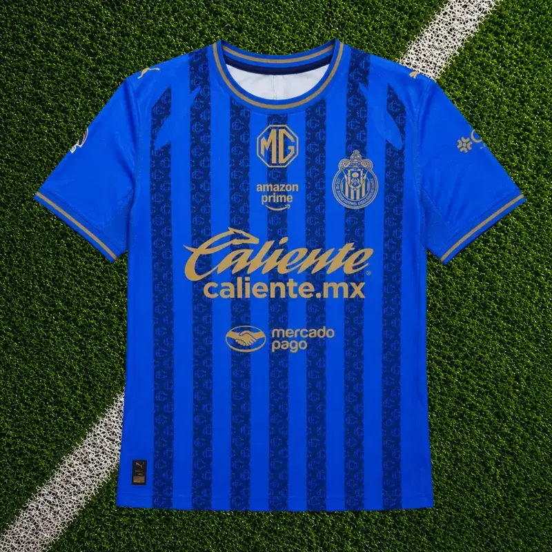 Blue Chivas Home Soccer Shirt 26-27 | Breathable Quick-Dry Soccer Jersey | Short Sleeve Game Day Sports Top | Liga MX Fan Apparel | Sizes S-5XL