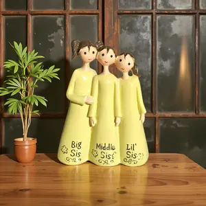 Charming Sisterhood Resin Figurine, Home Decor Ornament, Three Sisters Image, Perfect Home Decor, Ideal for Desktop and Entryway, Birthday or Housewarming Gift