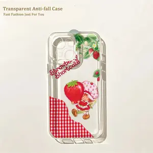 S-Strawberry Shortcakes Phone Case ,Stylish & Durable Christmas Gift: Fashionable Phone Case for iPhone 11-17– Perfect Blend of Protection and Trend