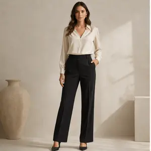 Italian Wool Straight Leg Pants