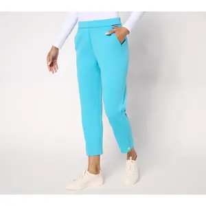 Isaac Mizrahi Live! Petite Clubhouse Scuba Knit Crop Pants