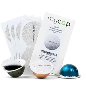 My-Cap's 100 Foils to Reuse Capsules for Nespresso Vertuoline Brewers
