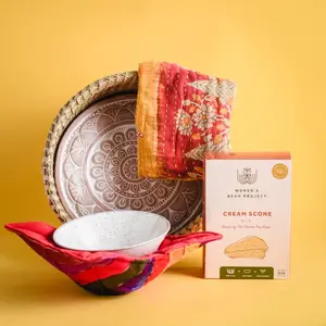 Mandala Bread Warmer Basket Gift Set
