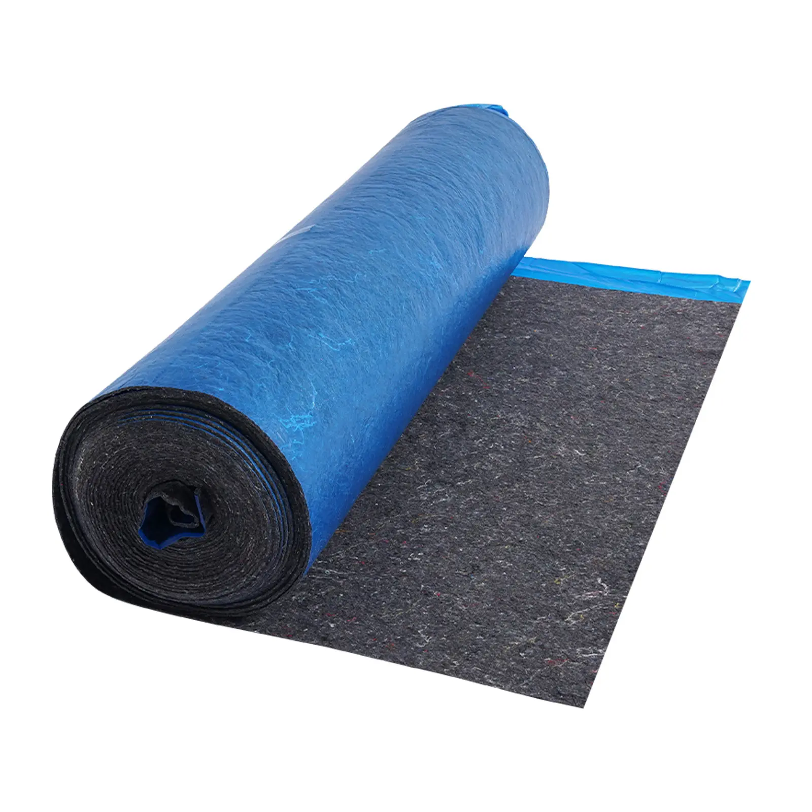 Floor Underlayment 100 sq.ft/Roll, 3 mm Thick Laminate Flooring Padding with Attached Vapor Barrier, Heavy Duty Fiber + PE Film, Soundproofing & Noise Reduction, Ideal for Vinyl Wood