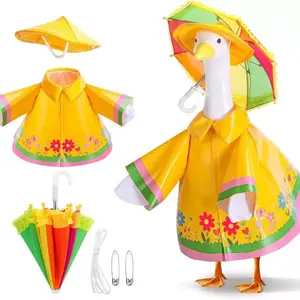 Porch Goose Outfits for 23 Inch Statues, Lawn Goose Clothes for Outdoor Yard Decor, Seasonal & Holiday Costume Set