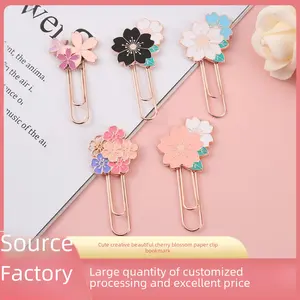 Cherry Blossom Bookmark Clips – Cute Floral Paperclip Bookmarks for Readers & Students