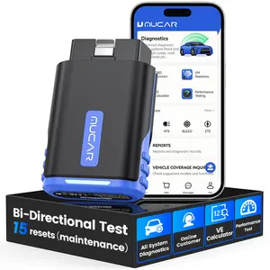 MUCAR DriverScan Bluetooth OBD2 Scanner, Bi-Directional Scanner OBDII All System Vehicle Diagnostic Tool with 15 Reset, Car Code Readers & Auto Diagnostic Scan Tool for iPhone & Android
