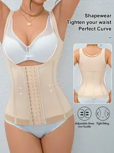 Women's Shapewear Bodycon Waist Cincher Shaper Bra Support Seamless Belly Control Underwear, All Seasons Plain Design, Adjustable