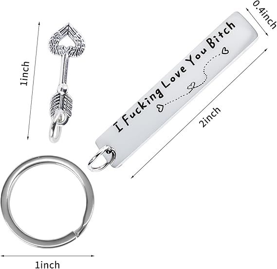Best Friend Keychain for Women – I Fking Love You Engraved BFF Key Chain, Birthday anniversary Friendship Gift for Bestie and sister