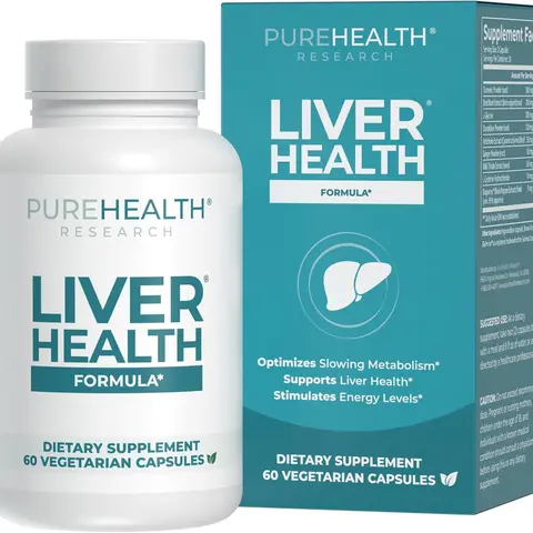 PureHealth Research Liver Health Formula - Liver Cleanse & Detox Supplement with Milk Thistle, Turmeric, Dandelion & Artichoke