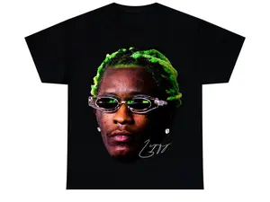 Viral YOUNG THUG T-SHIRT, Rap Tee Concert Merch Kanye Thugger Slime Season, Green Rare Hip Hop Graphic Print