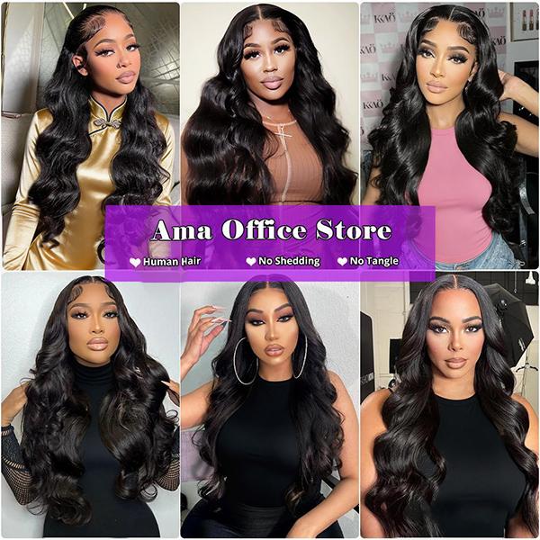 AMA Raw Body Wave Bundles 15A Grade Unprocessed Straight Human Hair Bundles With Closure 2x6 Inch Quick Weave Extensions SpringStatements