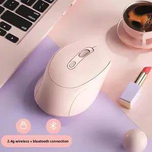 Dual Mode Wireless Bluetooth-compatible Mouse, Bluetooth-compatible 5.0 Direct Connection, Low Latency, Long Battery Life, Ergonomic Design, Portable and Easy to Use