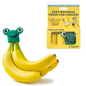 NANA HATS Banana Freshness Preserver, Keep Bananas Fresh Longer, Ideal for Organic Bananas, Innovative Banana Holder for Home Use, Extend Freshness of Your Fruit, AS SEEN ON SHARK TANK, Frog
