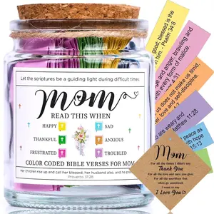 Mothers Day Gifts for Mom - Christian Easter  for Mother |  Verse Jar with 92 Scriptures of Faith & Encouragement |  Affirmation Jar | Meaningful  from Daughter or Son