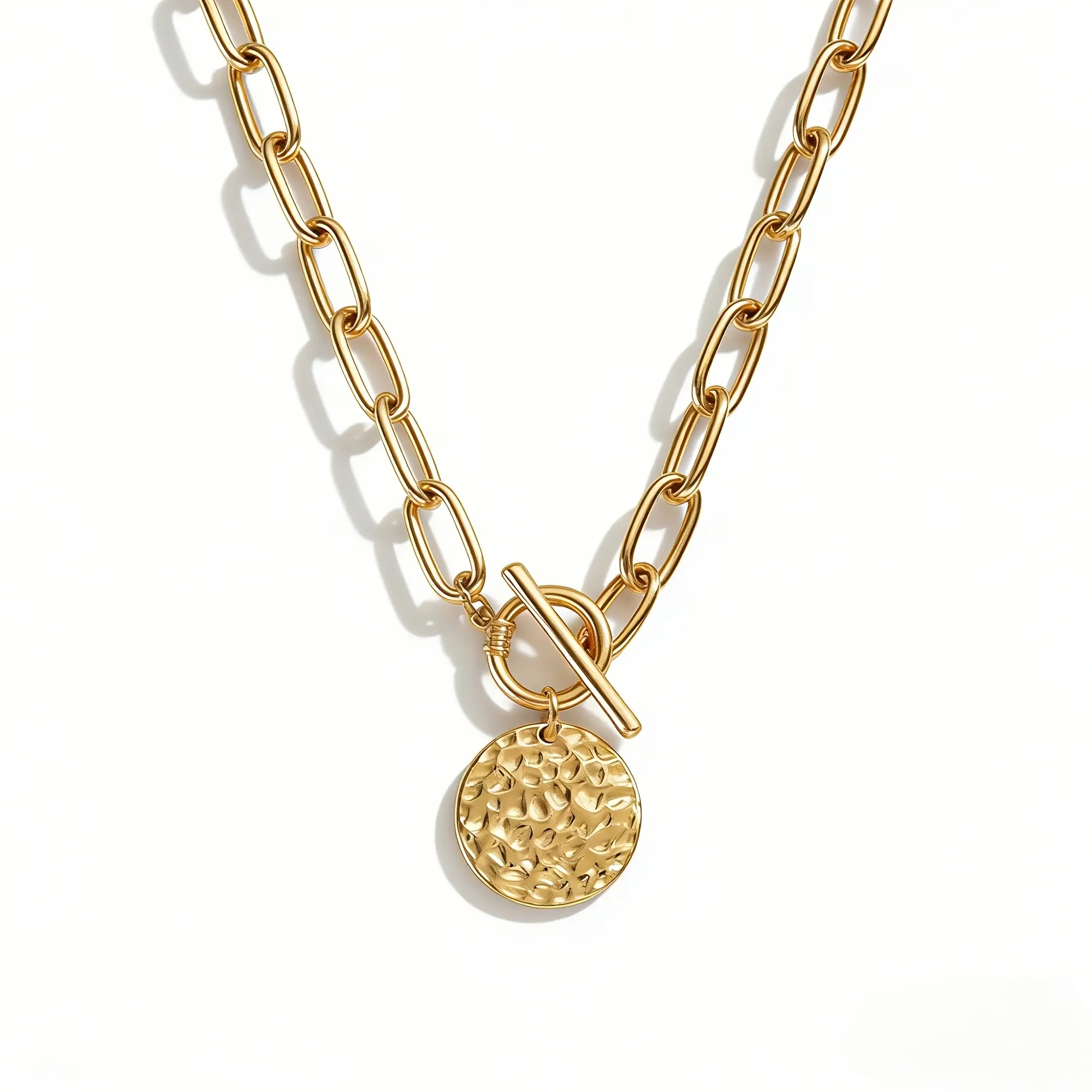 Women's Elegant Simple Geometric Circular Pendant Necklace - Unique Design for Daily & Vacation Wear