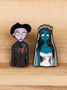 Zombie Lover Enamel Pin, Cartoon Movie Vintage Badge, Fashion Punk Brooch, Perfect for Bags Clothing Hats, Halloween Party Gift, Durable Metal Pins