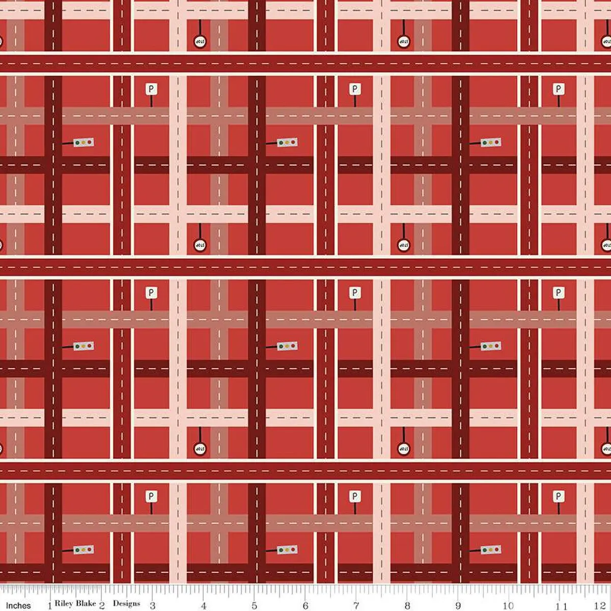 Fabric Riley Blake Cherry Crossroads Plaid by the Quarter Yard C15461-CHERRY