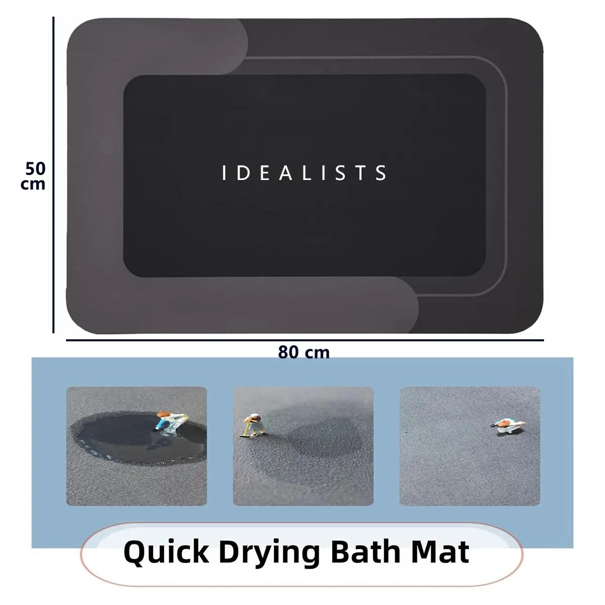 50*80cm(Black)