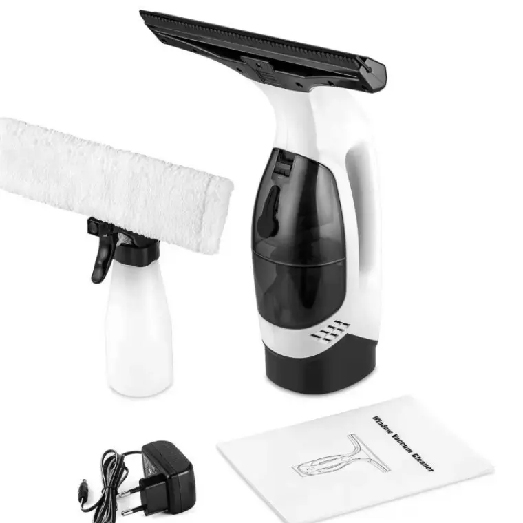 Handheld Cordless Rechargeable Electric Window Cleaner - White, Compact 280x338mm, Lightweight, Ergonomic, Portable, Auto-Clean, Streak-Free, Efficient and Labor-Saving, Flexible Control, High-Capacity for Car, Office Use