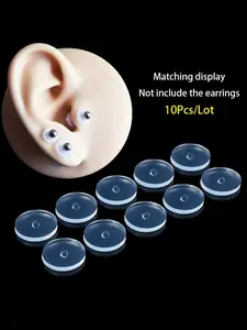 10pcs Silicone Piercing Discs for Healing, Flexible Counter-Inflammation & Irritation Prevention, Ear Studs, Nose Rings, Lip Piercings, Hip Hop/minimalist Style, Nosering, Septum Clicker