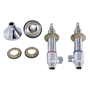 Kingston Brass KS2971V Essex Hot & Cold Valve Included Handle Base Nut Washer, Polished Chrome