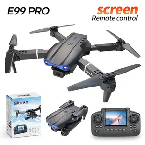 E99 Pro Drone with Screen Remote Control - HD Foldable Camera Drone for Beginners, Easy to Fly