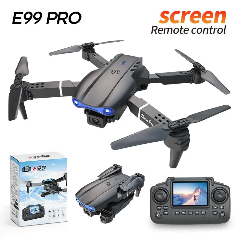 E99 Pro Drone with Screen Remote Control -  Foldable Camera Drone for Beginners, Easy to Fly