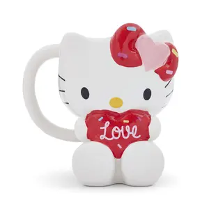 Sanrio Hello Kitty "Love" Sculpted Ceramic Mug | Holds 20 Ounces
