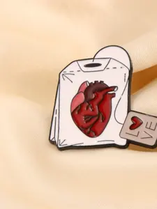 Creative Heart Gift brooch | ‘Teabag Sentiment’ Unique Badge.Enhance charm and temperament, suitable for bags of clothing, durable decorative pins, the perfect accessory gift for friends