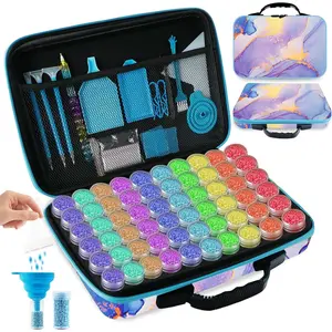 Art Storage Case, 60 Slots,  Painting Organizer, Art Storage Case,  Painting Storage Box for Painting Supplies and Accessories
