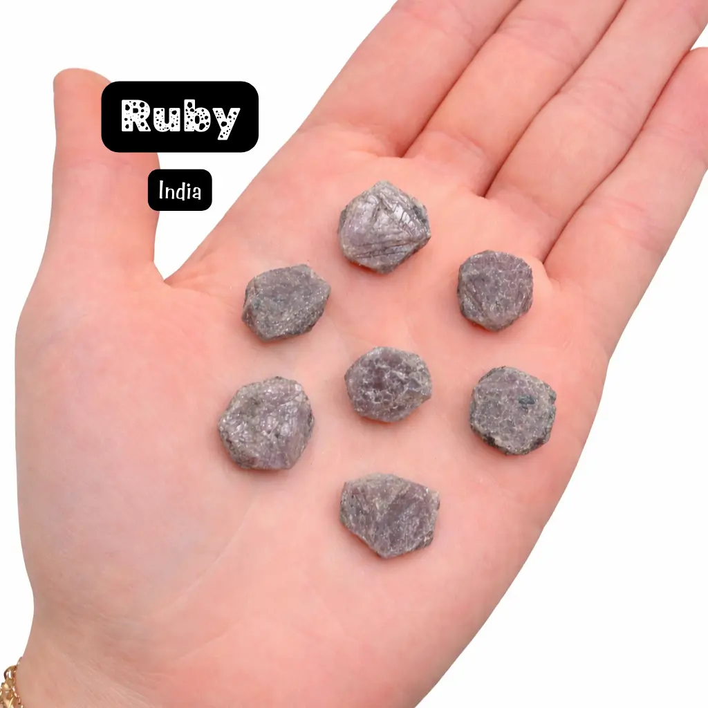 ONE Small Ruby Stone - Rough Ruby from India - Raw Ruby - Mini