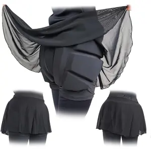 SKATING SPIRIT Padded Skating Shorts Protective Crash Pants Built-in Mash Skirt Covering Tailbone Hip Butt Pad