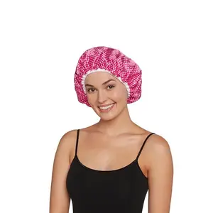 Stylin' Shower Cap: Waterproof, Fun and Fashionable Bathroom Essential Accessory Hair Cover Black