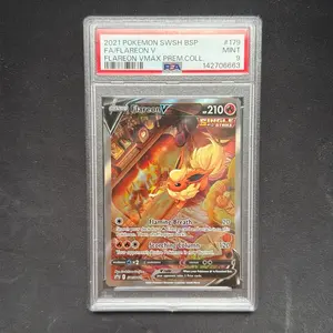 Pokemon 2021 Flareon V SWSH179 Flareon VMAX Premium Collection - PSA 9
