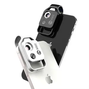 HD 200x Kids Bioscience Experiment CPL Portable Microscope for Mobile Phones with 200x Magnification Compact Design Perfect for Educational Activities Black