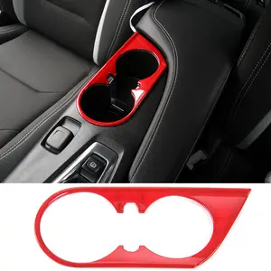 Front Water Cup Holder Cover Trim Bezels, Auto Interior Accessories Sticker for 2017+ Chevrolet Camaro Car Decal