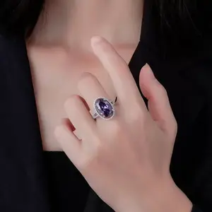 【#ZA279】(Emma)7CT Lab Made Gemstone Fashion jewelry  Ring