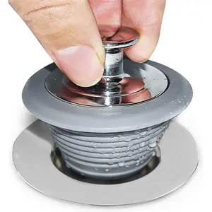Universal Patented Rubber Bathtub Sink Shower Drain Stopper Plug Cover Hair Catcher Strainer Replacement for Bathroom