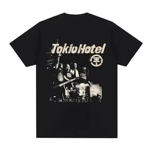 Rock Band Tokio Hotel Kaulitz Print Tshirt Cotton T-shirt Trend Short Sleeve Tee Men Women Hip Hop Streetwear T Shirt Clothes