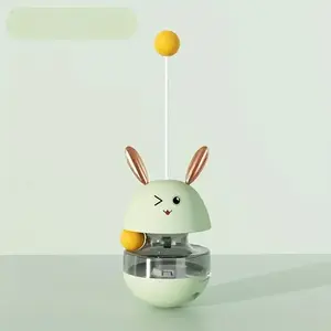 Pet Toy Set with Rotating Cat Wand, Automatic Motion and Treat Dispenser, Self-Amusement Cat Toy, Tumbler Design, 1 Box Included