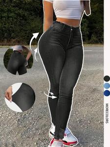 women's plain pocket skinny jeans, casual comfy slim fit denim pants for daily wear, ladies bottoms for all seasons, skinnies jeans, womenswear