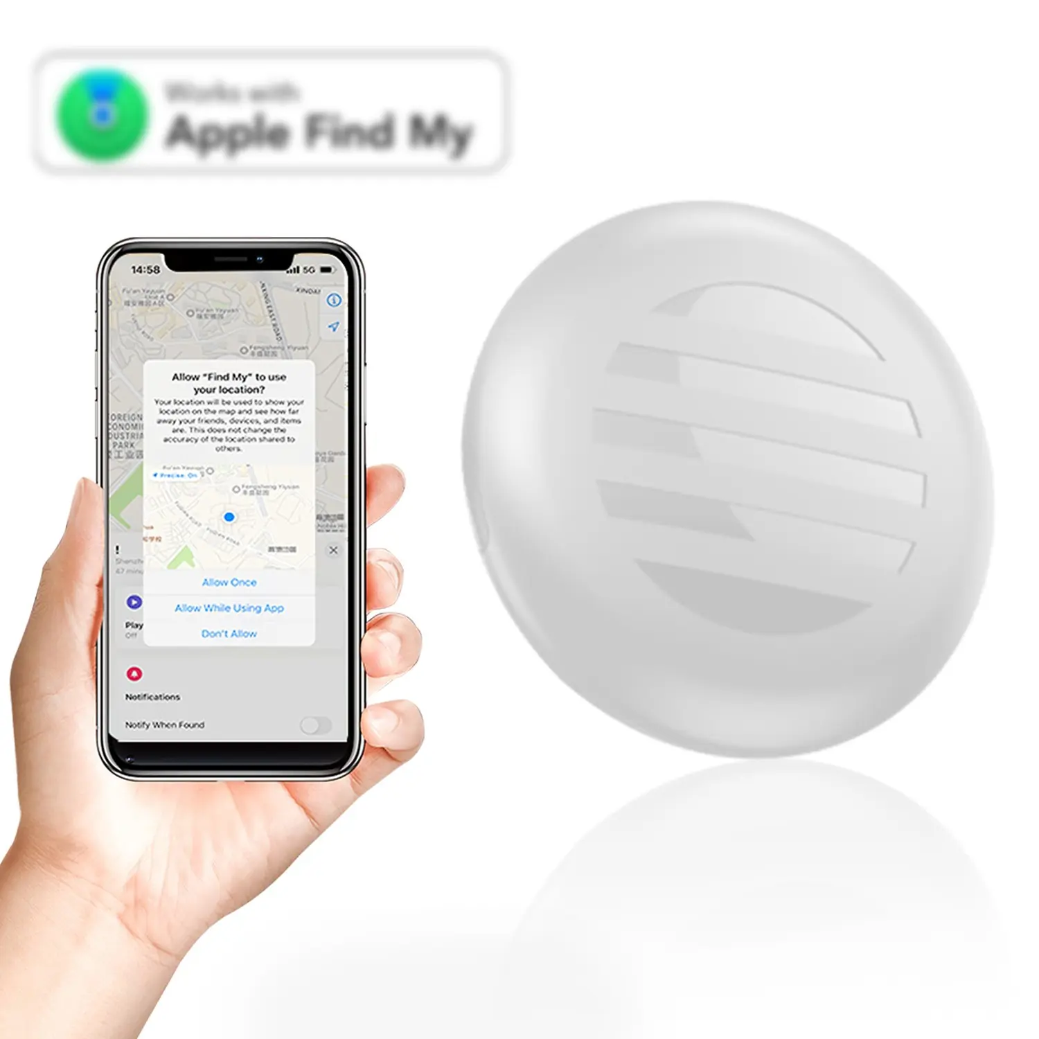 Air Tag Tracker with Case-1/2/4 Pack (2-color Silicon Case), Key Finder Works with Apple Find My(iOS only), Smart GPS Tag for Luggage, Bags, Pets-Replacement Battery, wireless Locator