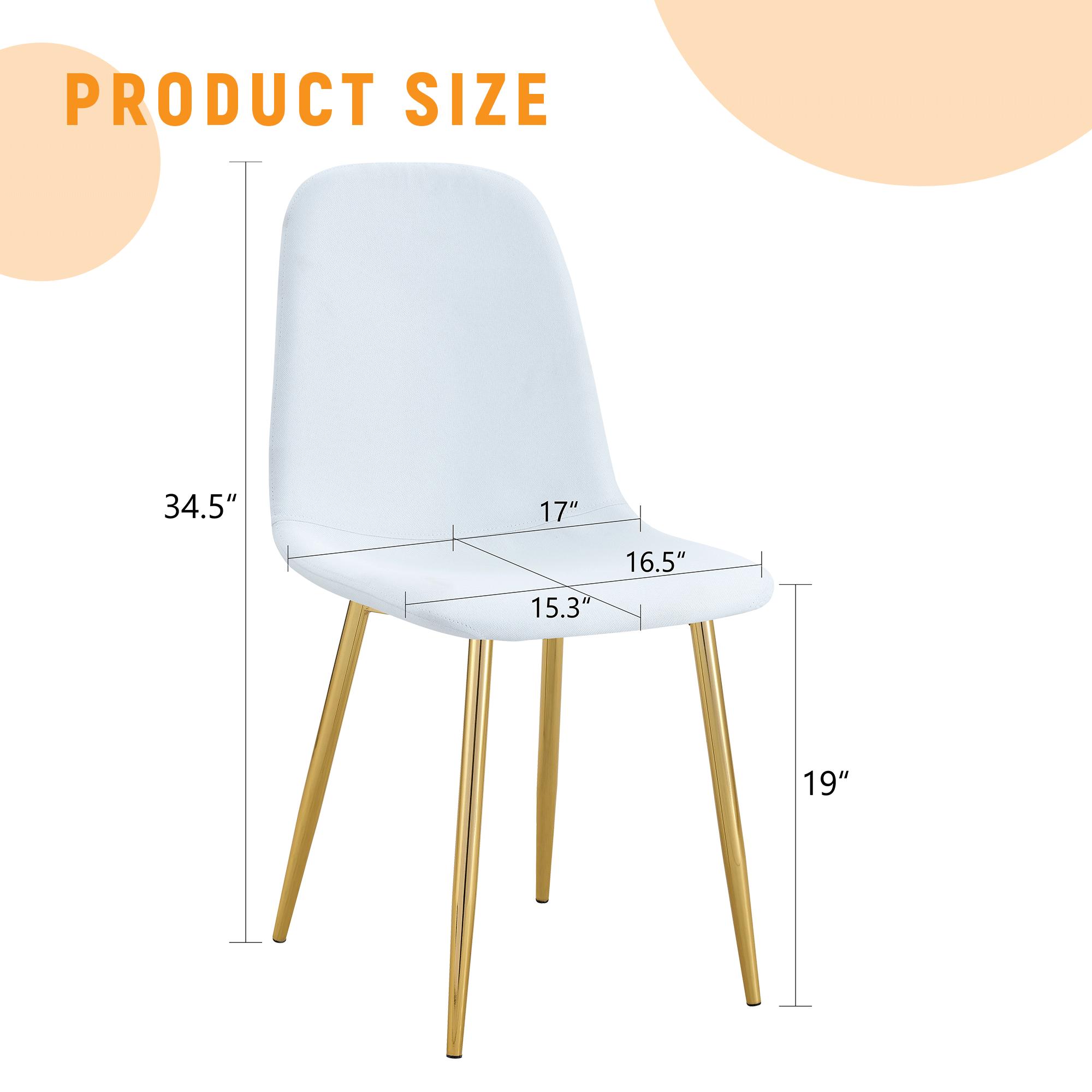 Luxury Simple Chair - Set of 4 Light Gray Linen-Cotton Material High ...