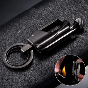 Sports Multifunctional Keychain, Father'S Day Gift, Match Keychain Bottle Opener, Permanent,  Waterproof, Suitable for Hiking And Camping, (Without Kerosene)