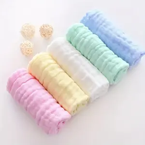 Six-Layer Cotton Bib Towel, Sweat Absorbent Face Cloth, Breathable Soft Multi-Functional Washable Square Towel, Portable Travel Pack, Travel Towels, Multiple Colors Available, Absorbent Towel Set