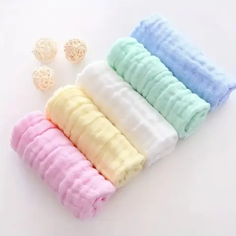 Six-Layer Bib Towel, Sweat Absorbent Face Cloth, Breathable Soft Multi-Functional Washable Square Towel, Portable Travel Pack, Multiple Colors Available, Facial Towels, Absorbent Washcloths, Face Towels Reusable
