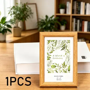 6 Inch 4x6 Wooden Frame, Simple Wood Photo Frame, Nordic Wall Art, Multi-Functional Hanging and Display, Home Decor for Bedroom Living Room Kitchen