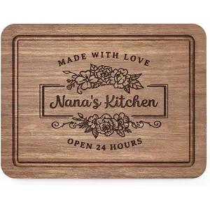 Gifts for Nana, Nana Birthday Gifts- Wood Walnut Cutting Board for Kitchen, Nanas Gifts from Grandkids for Mother's Day Christmas, Nana's Kitchen Cutting Board