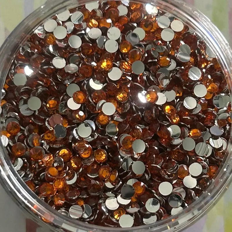 Orange Resin Rhinestones - Bulk Rhinestones - Choose Your Size & Quantity - Ideal for Nails, Phone Cases, Bling Tumblers and Shoes